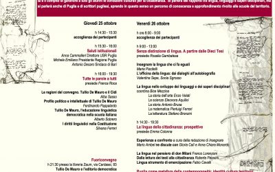 Tutti a Bari il 25 e 26 ottobre