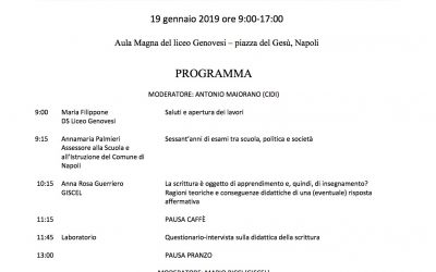 Sabato 19 gennaio seminario “Le nuove prove di Italiano negli Esami di Stato”