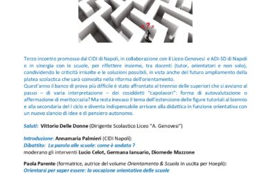24 maggio: Nuovo appuntamento sull’orientamento