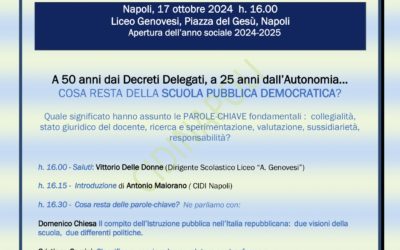 A 50 anni dai Decreti Delegati, a 25 anni dall’Autonomia… COSA RESTA DELLA SCUOLA PUBBLICA DEMOCRATICA?